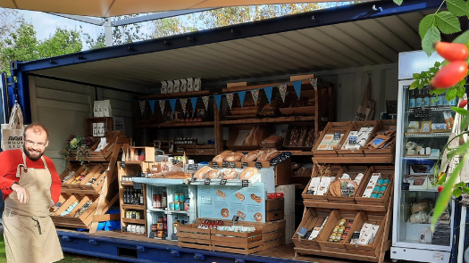 Farmer's Market stall at Airfield